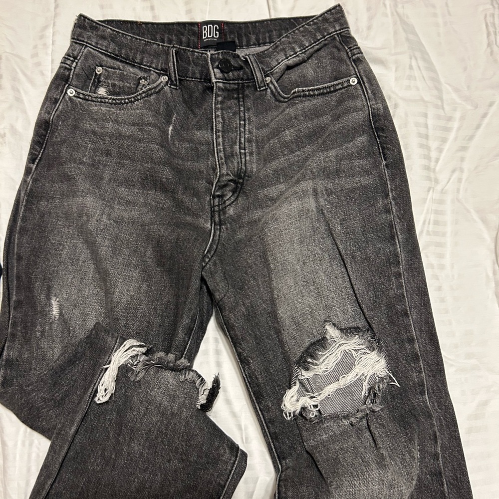 BDG Charcoal Distressed Denim Jeans